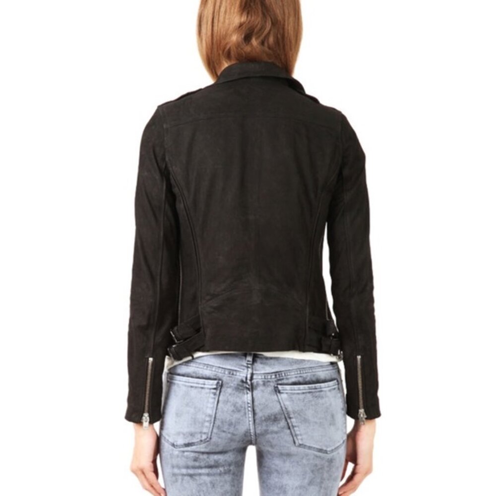 IRO Tajime Lamb Leather Suede Biker Jacket - Picture 2 of 14